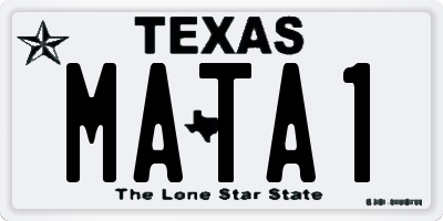 TX license plate MATA1