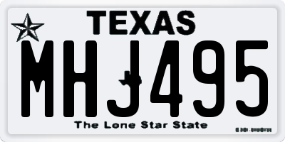 TX license plate MHJ495