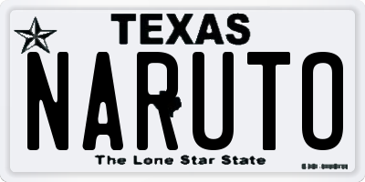 TX license plate NARUTO