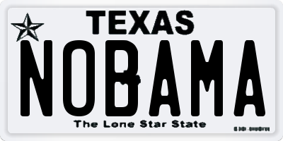 TX license plate NOBAMA
