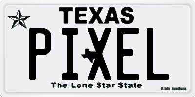 TX license plate PIXEL