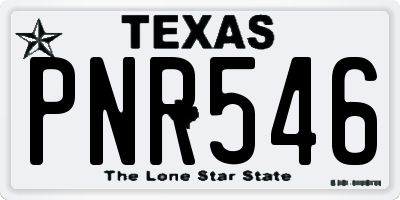 TX license plate PNR546