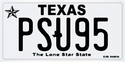 TX license plate PSU95