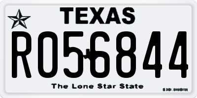 TX license plate R056844