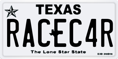 TX license plate RACEC4R