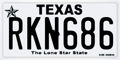 TX license plate RKN686
