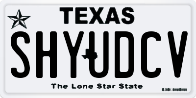 TX license plate SHYUDCV