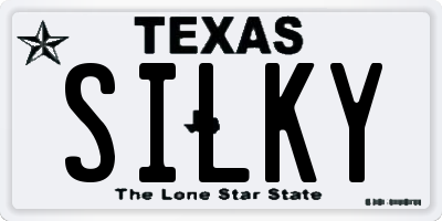 TX license plate SILKY