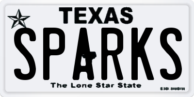 TX license plate SPARKS