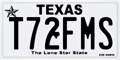 TX license plate T72FMS
