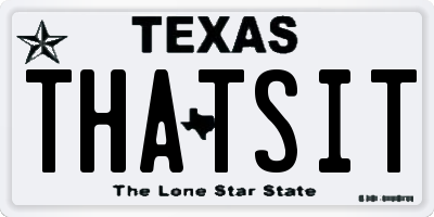 TX license plate THATSIT