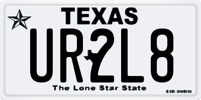 TX license plate UR2L8