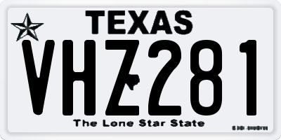 TX license plate VHZ281
