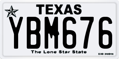TX license plate YBM676