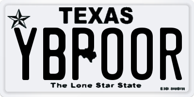TX license plate YBPOOR