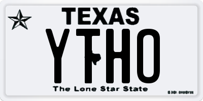 TX license plate YTHO