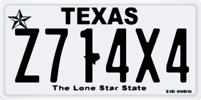 TX license plate Z714X4