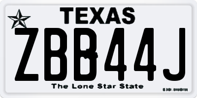 TX license plate ZBB44J
