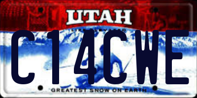 UT license plate C14CWE