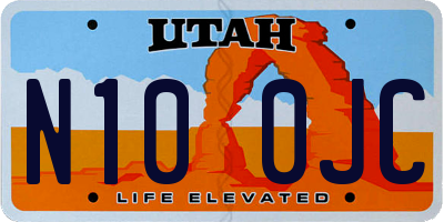 UT license plate N100JC