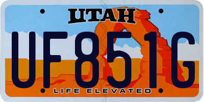 UT license plate UF851G