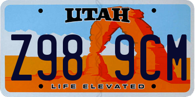 UT license plate Z989CM