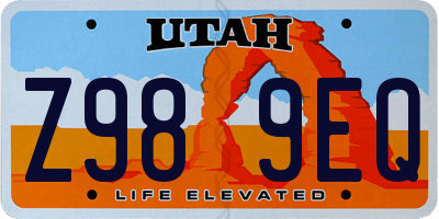 UT license plate Z989EQ