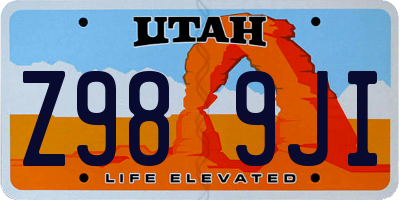 UT license plate Z989JI