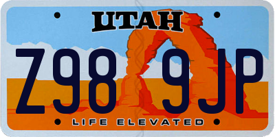 UT license plate Z989JP