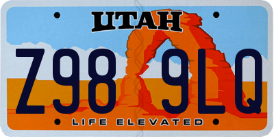 UT license plate Z989LQ