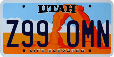UT license plate Z990MN