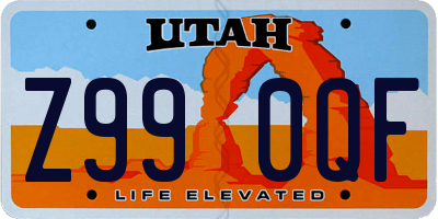 UT license plate Z990QF