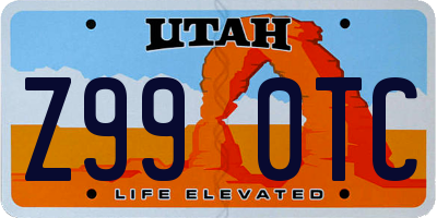 UT license plate Z990TC