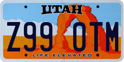 UT license plate Z990TM