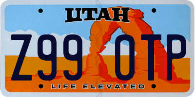 UT license plate Z990TP