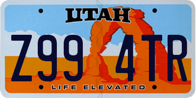 UT license plate Z994TR