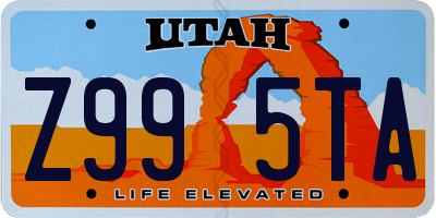UT license plate Z995TA