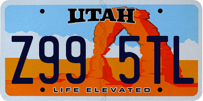 UT license plate Z995TL