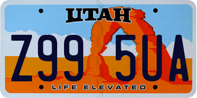 UT license plate Z995UA