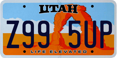 UT license plate Z995UP