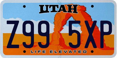 UT license plate Z995XP