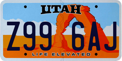 UT license plate Z996AJ