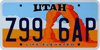 UT license plate Z996AP