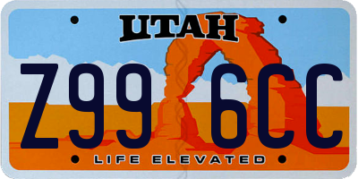 UT license plate Z996CC