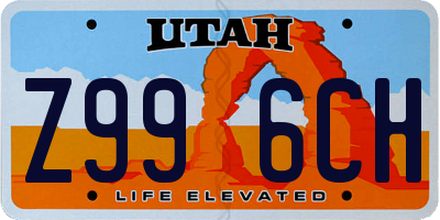 UT license plate Z996CH