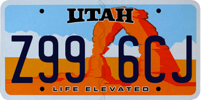 UT license plate Z996CJ