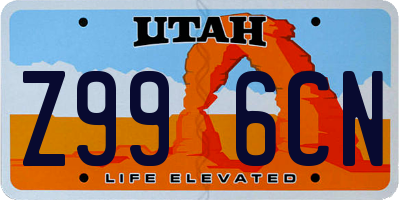 UT license plate Z996CN