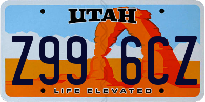 UT license plate Z996CZ