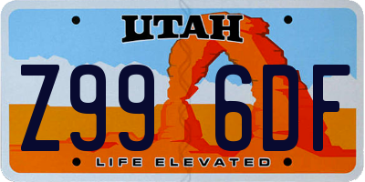 UT license plate Z996DF