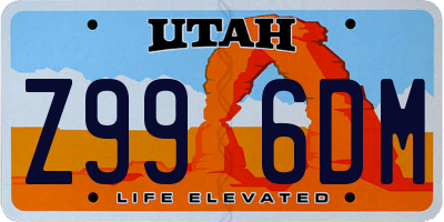 UT license plate Z996DM